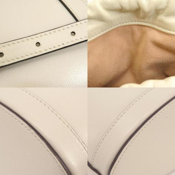 GUCCI White Leather Horsebit Tote Bag - Picture 9 of 11